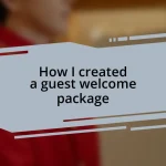 How I created a guest welcome package