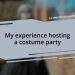 My experience hosting a costume party